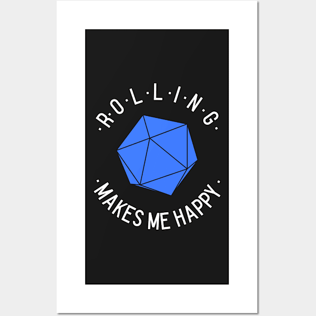 Rolling Happiness Dice Wall Art by natural-20s